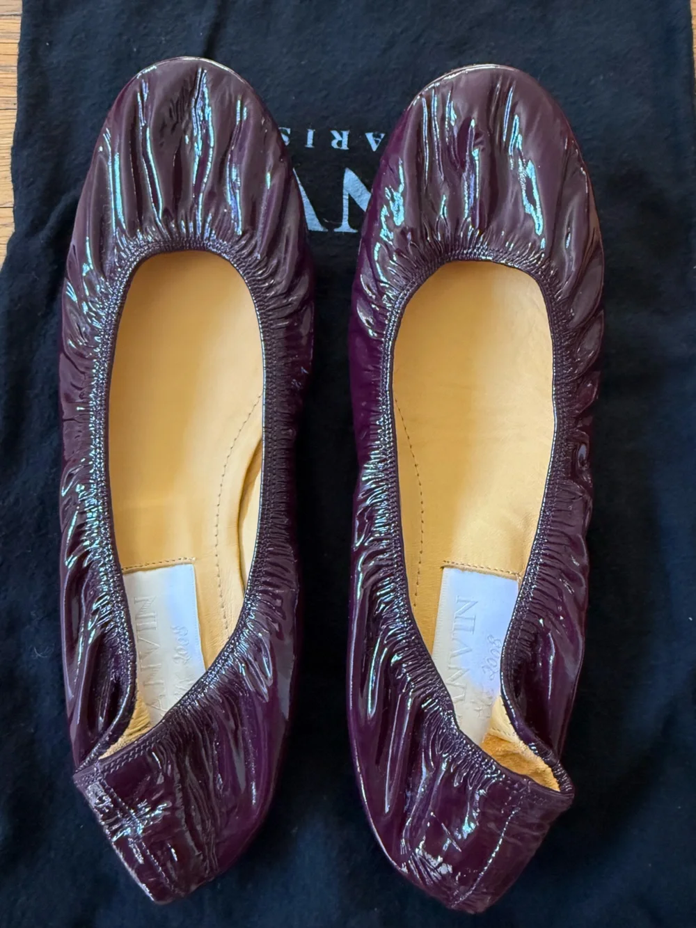 NWT Lanvin Purple Patent Ballet Flats